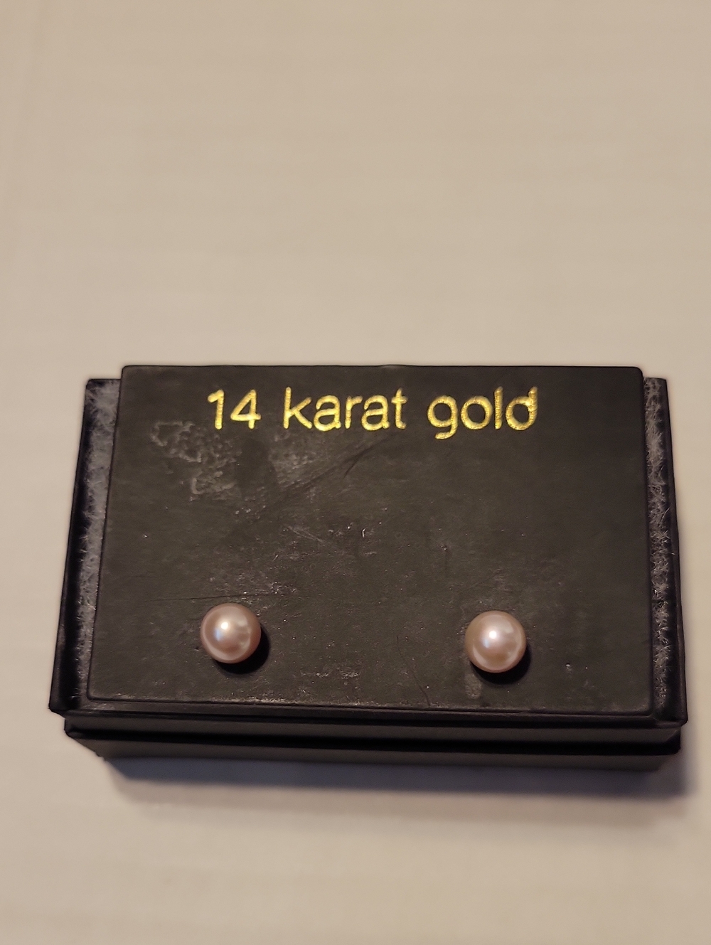 14 Karat Gold Pearl 6 MM Stud Earrings - Pink Pearls